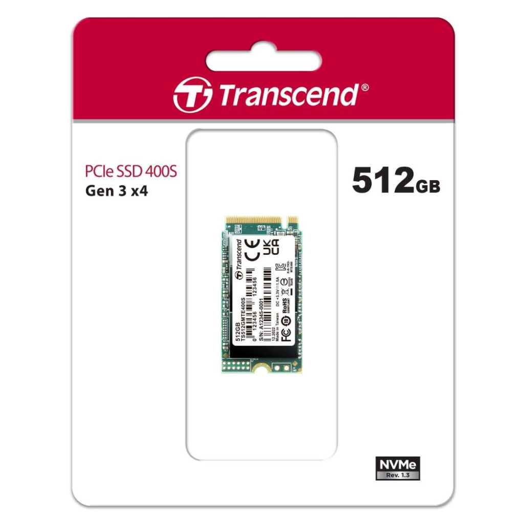 Накопитель SSD M.2 2242 512GB Transcend (TS512GMTE400S) - 1