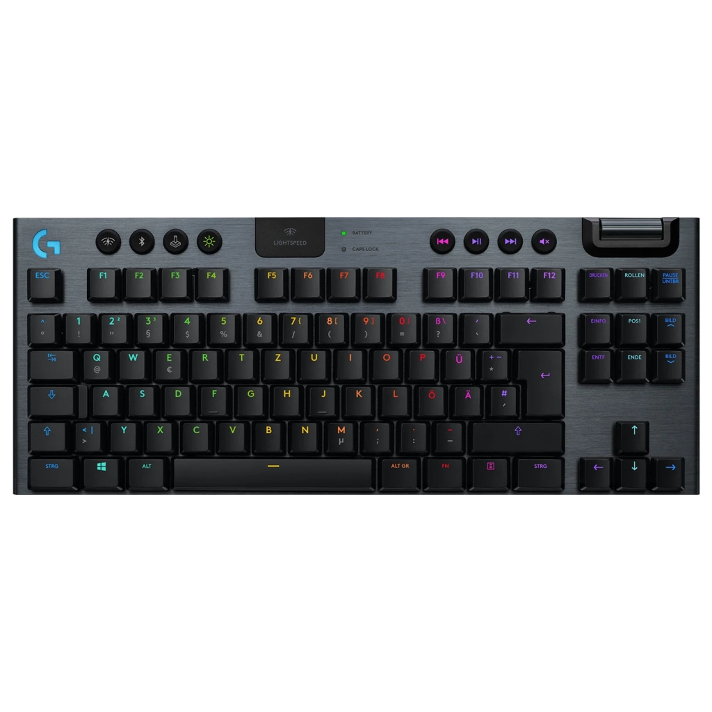 Клавиатура Logitech G915 TKL Tenkeyless Lightspeed Wireless RGB GL Clicky UA Carbon (920-009537)