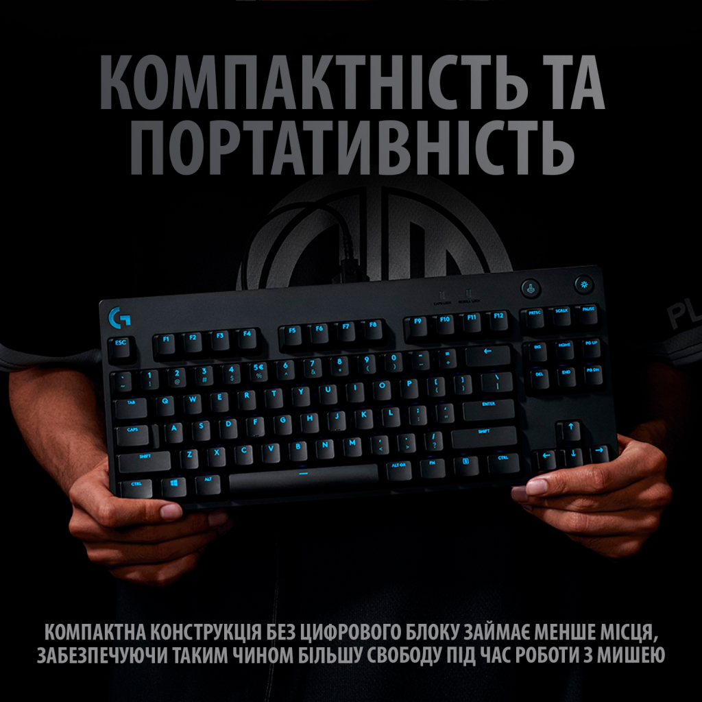 Клавиатура Logitech G PRO Mechanical Gaming USB Black (920-009392) - 3