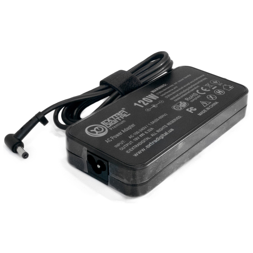 Блок питания к ноутбуку Extradigital Asus 19V, 6.32A, 120W (5.5x2.5) Slim (PSA3892) - 2