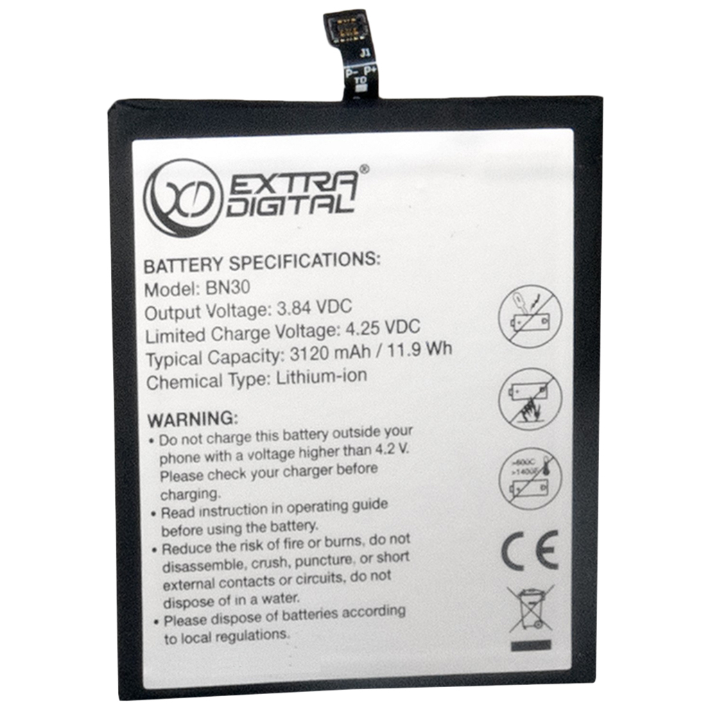 Аккумуляторная батарея для телефона Extradigital Xiaomi MI 4A, Xiaomi Redmi 4A, BN30 3120 mAh (BMX6491) Аккумуляторная батарея для телефона Extradigital Xiaomi MI 4A, Xiaomi Redmi 4A, BN30 3120 mAh (BMX6491)