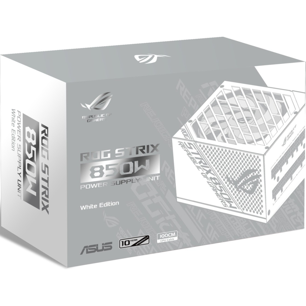 Блок питания ASUS 850W ROG STRIX 80+ Gold White (90YE00A4-B0NA00) - 3