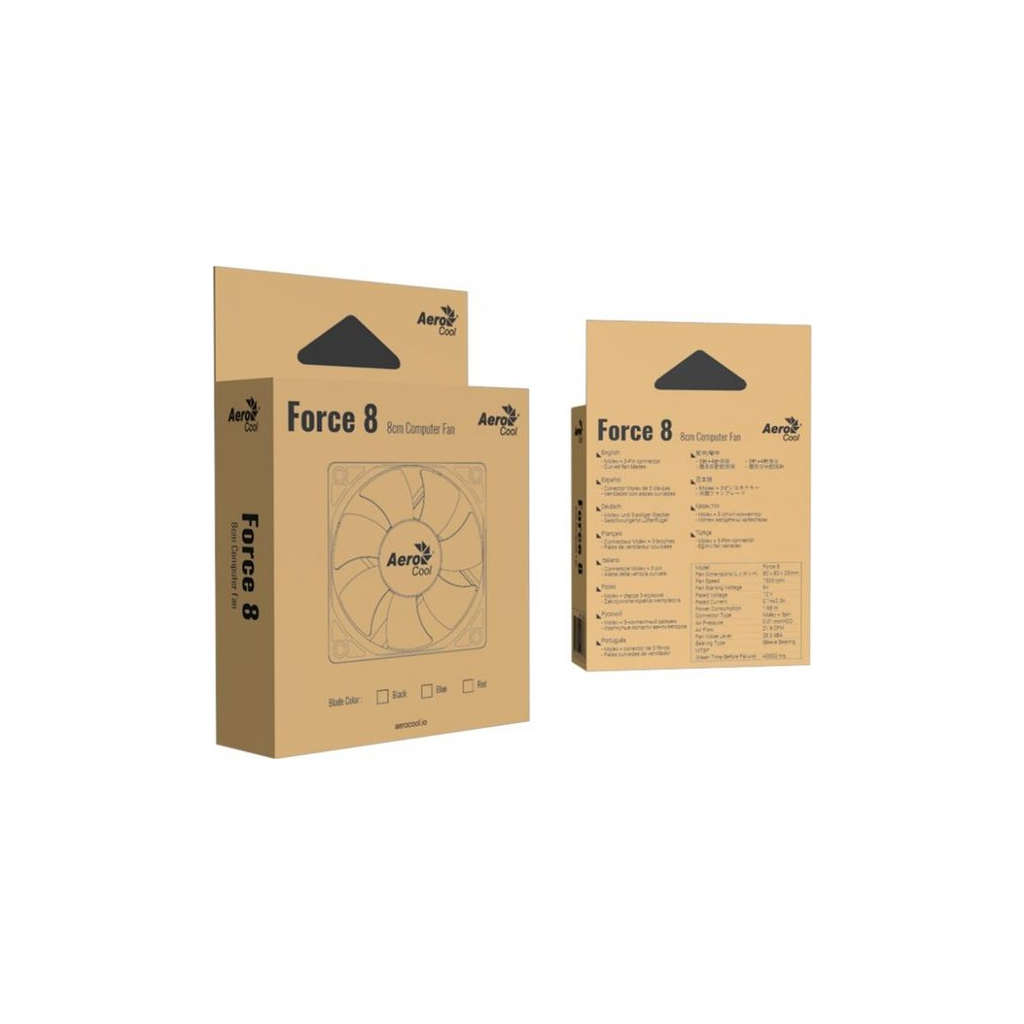 Кулер для корпуса AeroCool Force 8 Black (ACF1-FC00110.11) - 8