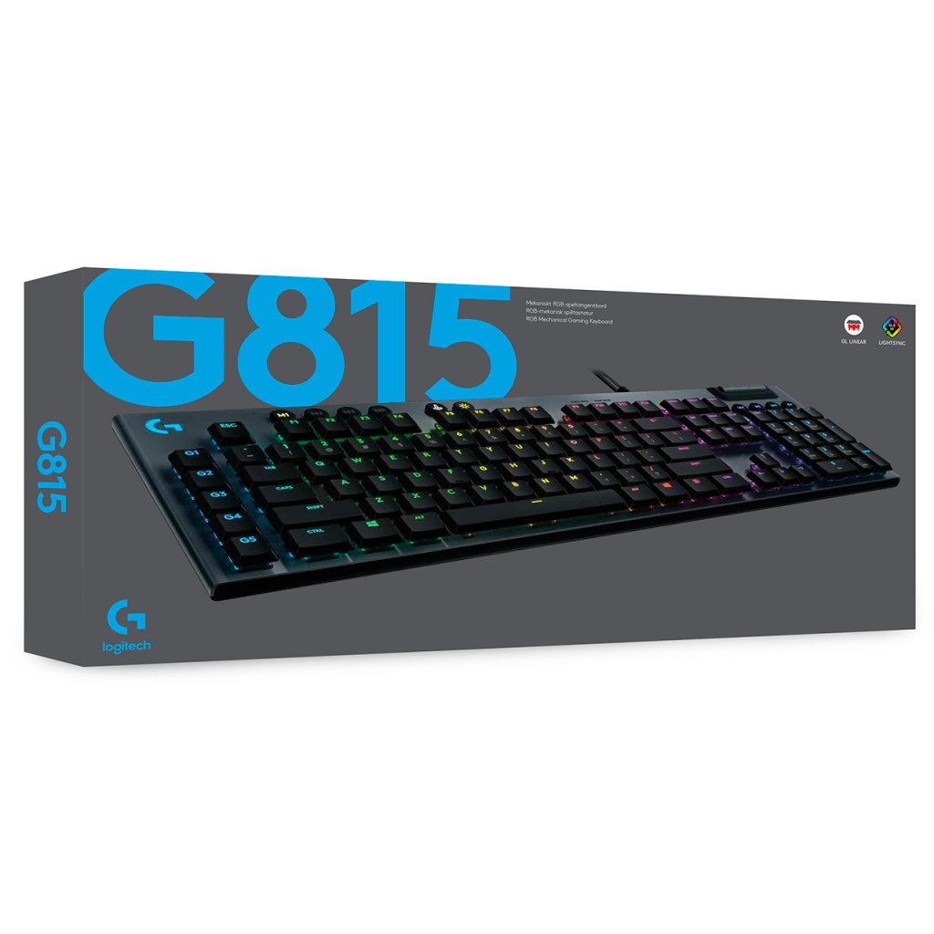 Клавиатура Logitech G815 Lightsync RGB Mechanical GL Linear USB UA Black (920-009008) - 7