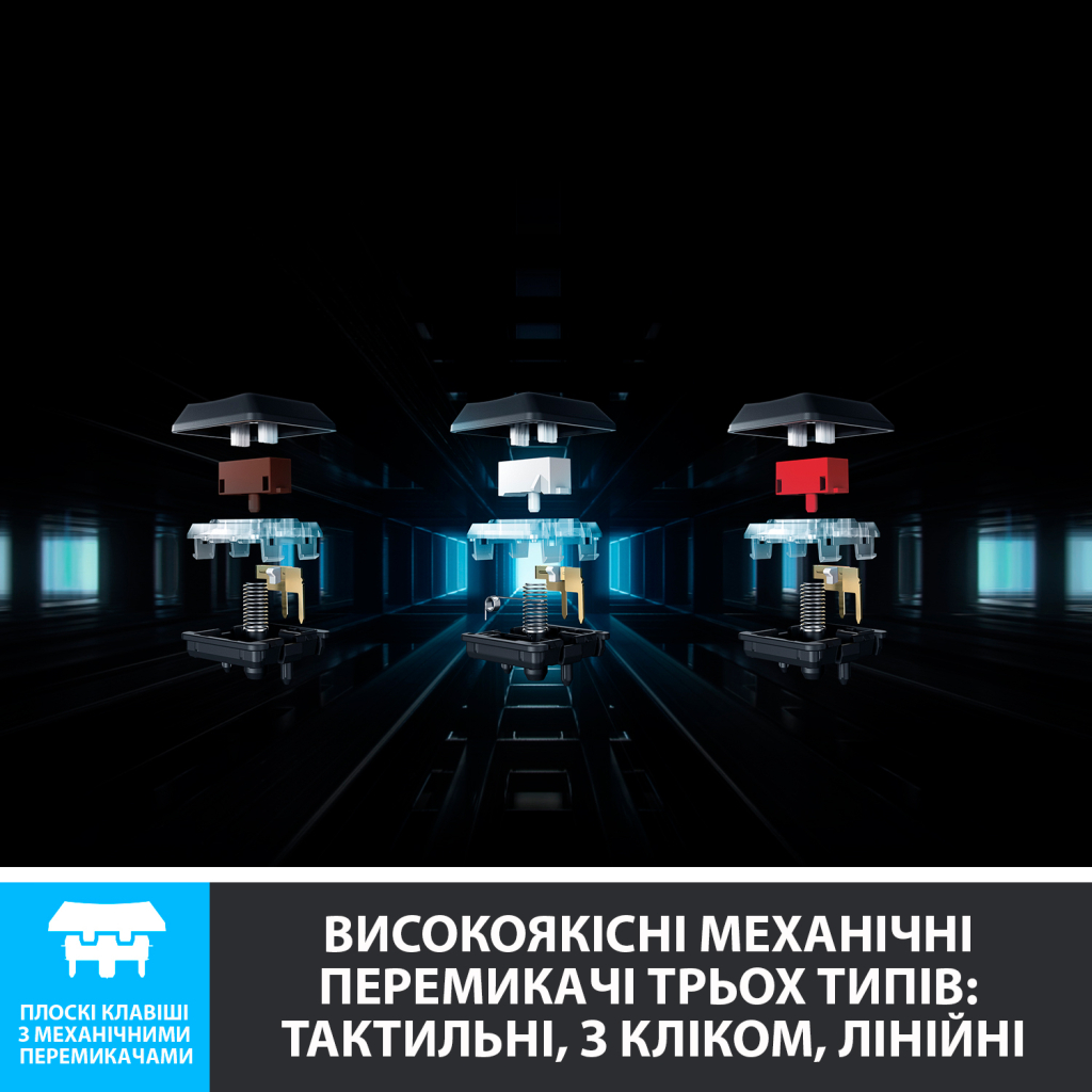 Клавиатура Logitech G815 Lightsync RGB Mechanical GL Linear USB UA Black (920-009008) - 10