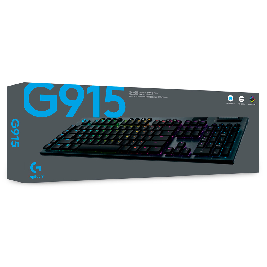 Клавиатура Logitech G915 Lightspeed RGB Wireless GL Tactile UA Black (920-008910) - 6