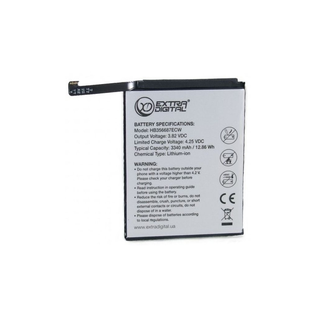 Аккумуляторная батарея для телефона Extradigital Huawei P Smart Plus HB356687ECW 3340 mAh (BMH6496) Аккумуляторная батарея для телефона Extradigital Huawei P Smart Plus HB356687ECW 3340 mAh (BMH6496)
