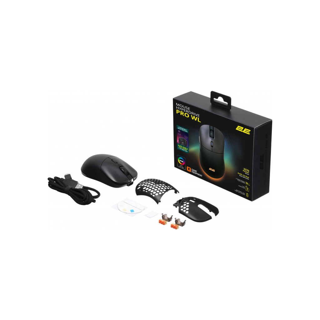 Мышка 2E Gaming HyperDrive PRO RGB Wireless/USB Black (2E-MGHDPR-WL-BK) - 3