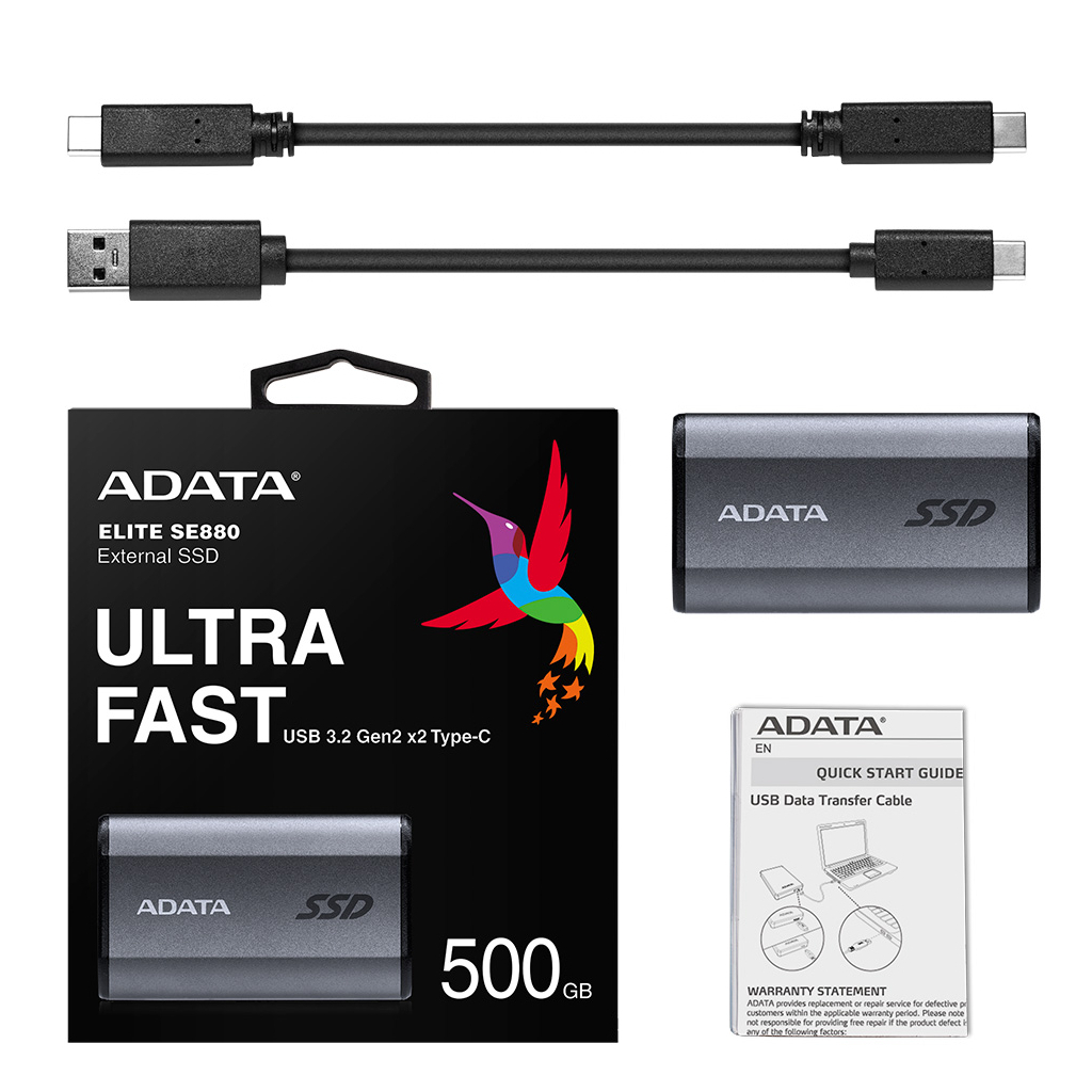Накопитель SSD USB 3.2 500GB ADATA (AELI-SE880-500GCGY) - 5 Накопитель SSD USB 3.2 500GB ADATA (AELI-SE880-500GCGY) - 5