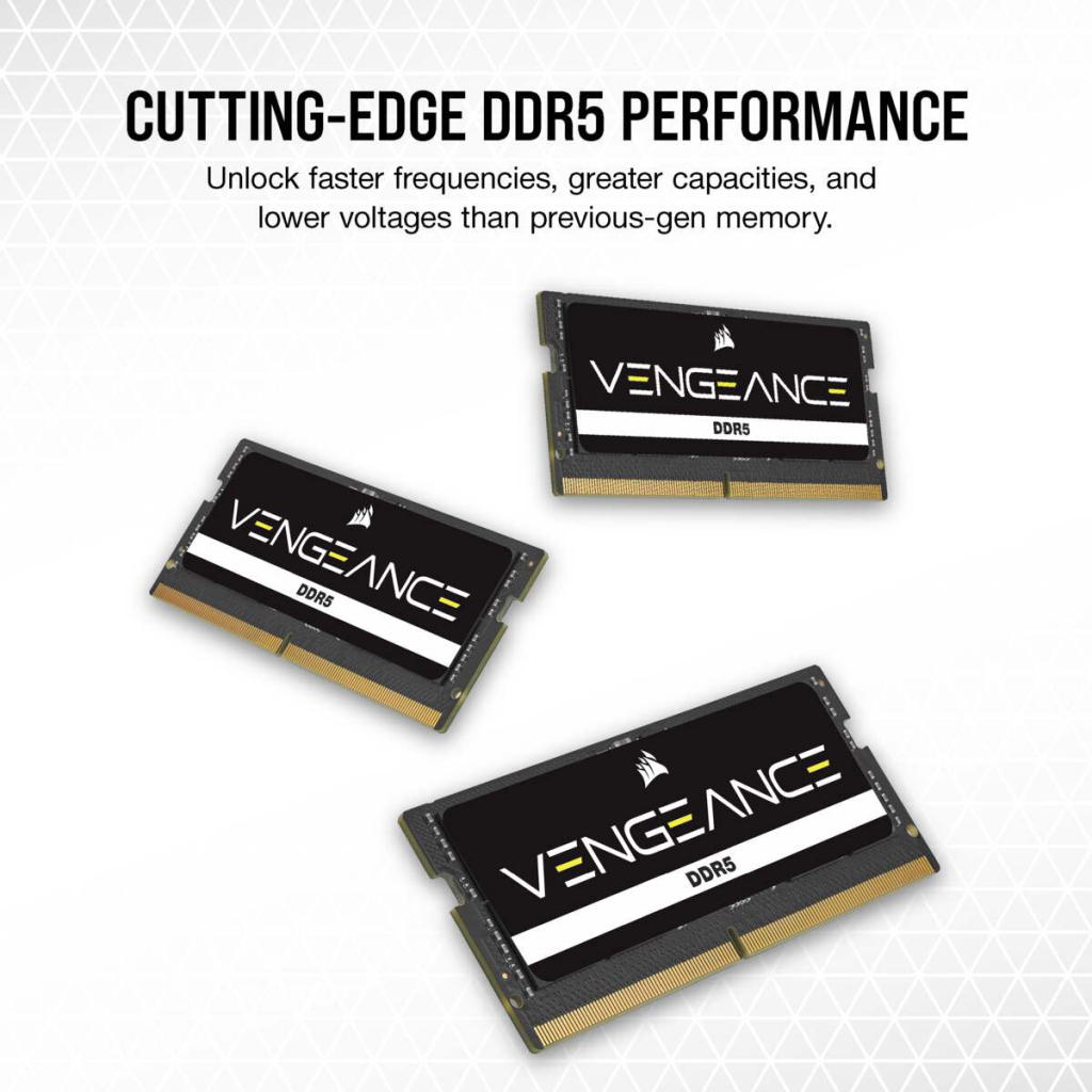 Модуль памяти для ноутбука SoDIMM DDR5 16GB 4800 MHz Vengeance Corsair (CMSX16GX5M1A4800C40) - 6