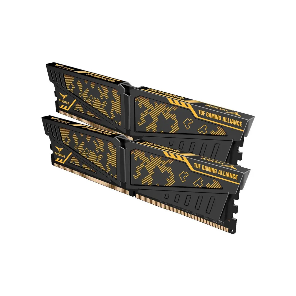 Модуль памяти для компьютера DDR4 16GB (2x8GB) 3200 MHz Vulcan TUF Yellow Team (TLTYD416G3200HC16CDC01)