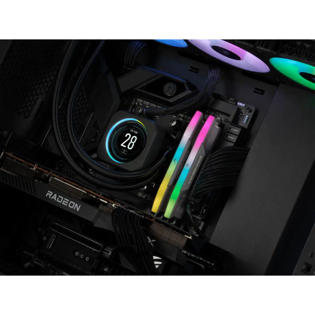 Модуль памяти для компьютера DDR5 32GB (2x16GB) 6000 MHz Vengeance RGB Black Corsair (CMH32GX5M2B6000C40) - 3