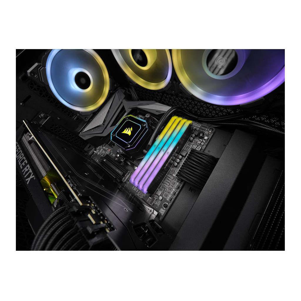 Модуль памяти для компьютера DDR5 64GB (2x32GB) 5600 MHz Vengeance RGB Black Corsair (CMH64GX5M2B5600C36) - 6