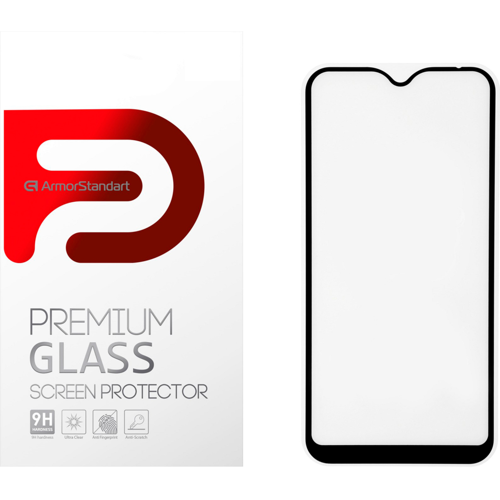 Стекло защитное Armorstandart Full Glue Samsung A02 (A022) Black (ARM58163)