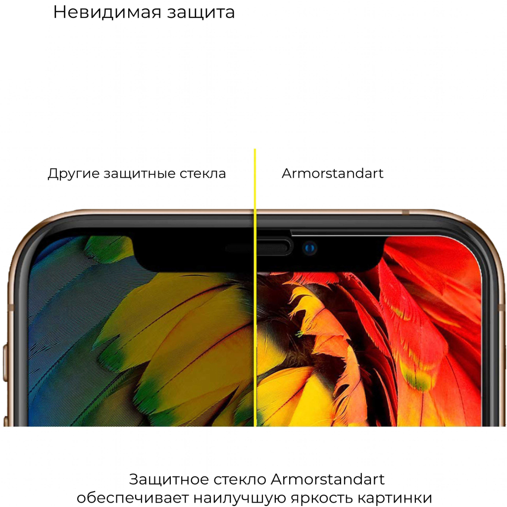 Стекло защитное Armorstandart Full Glue TECNO POP 3 (BB2) Black (ARM57585) - 3