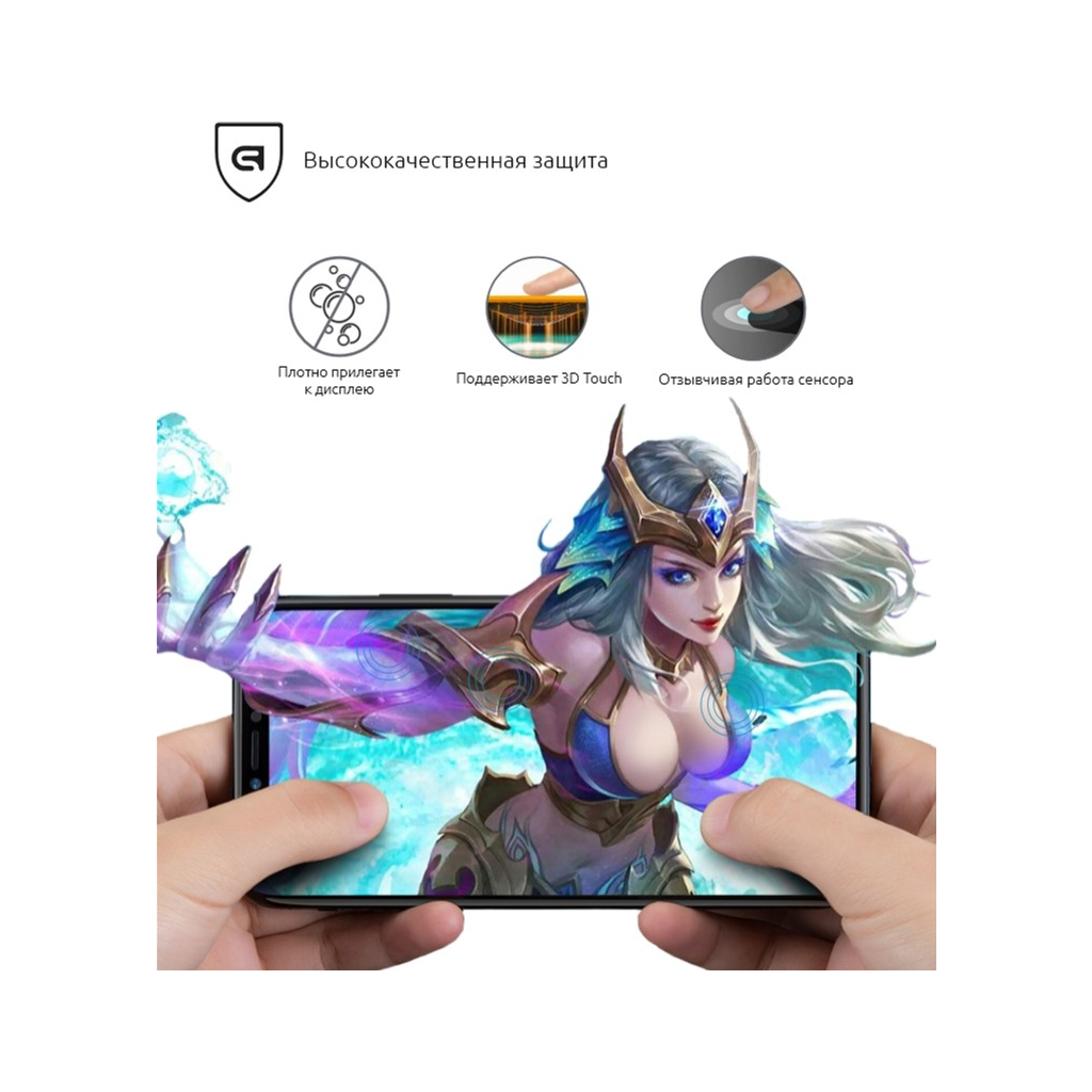 Стекло защитное Armorstandart Full Glue Xiaomi Redmi Go Black (ARM54320-GFG-BK) - 2