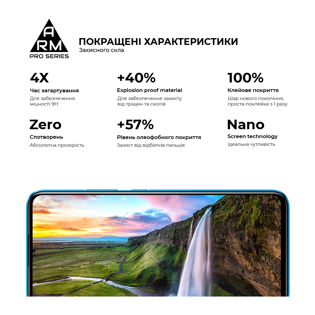 Стекло защитное Armorstandart Pro Realme C11 2021 Black (ARM59274) - 3