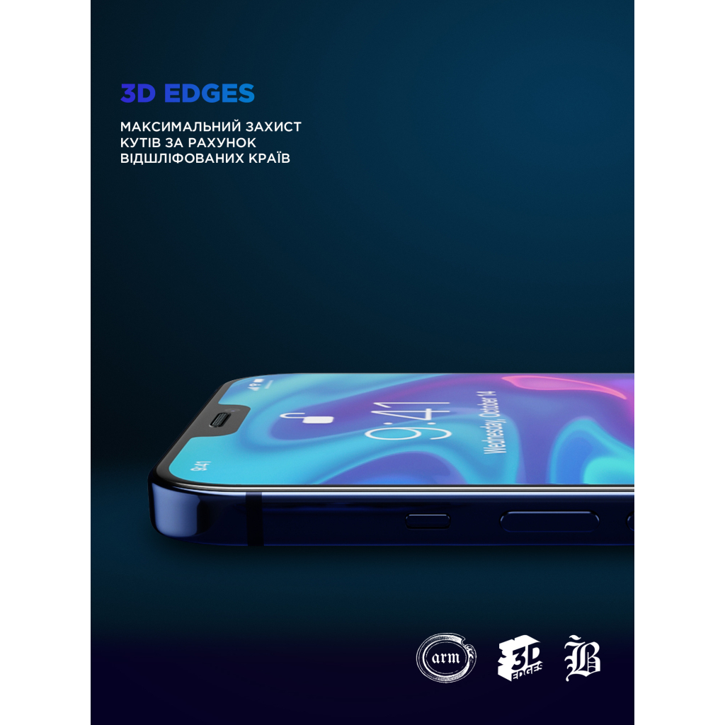 Стекло защитное Armorstandart Supreme Black Icon 3D Apple iPhone 11 Pro / XS (ARM59210) - 6