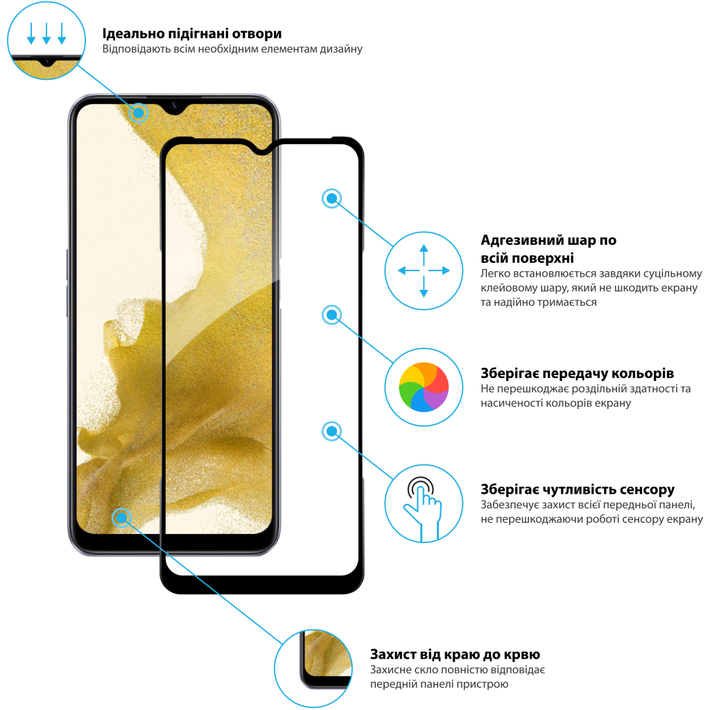 Стекло защитное Global Full Glue Realme C31 (1283126540745) - 1