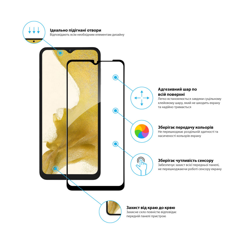 Стекло защитное Global Full Glue Samsung A04S (1283126544880) - 2