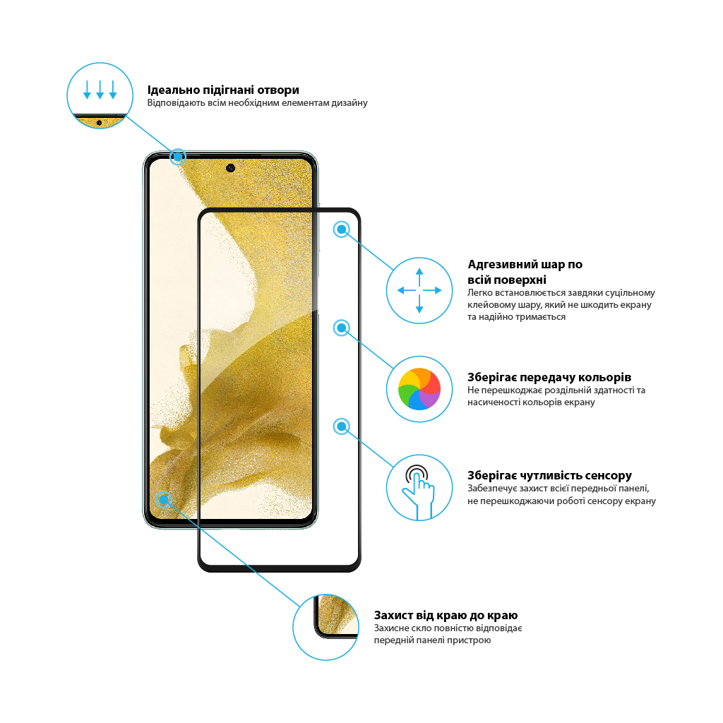 Стекло защитное Global Full Glue Samsung M53 5G (1283126524295) - 2