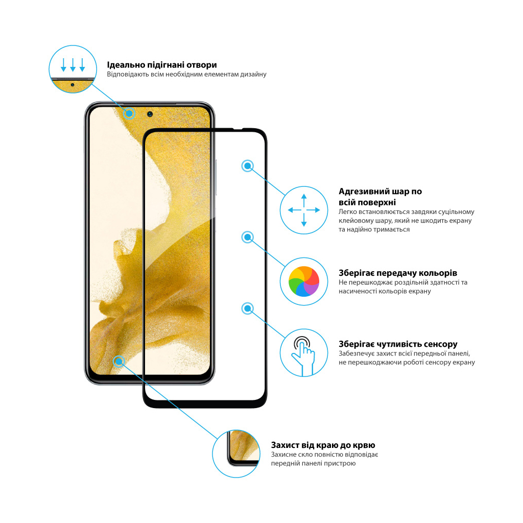 Стекло защитное Global Full Glue Xiaomi Poco M5S (1283126545146) - 1