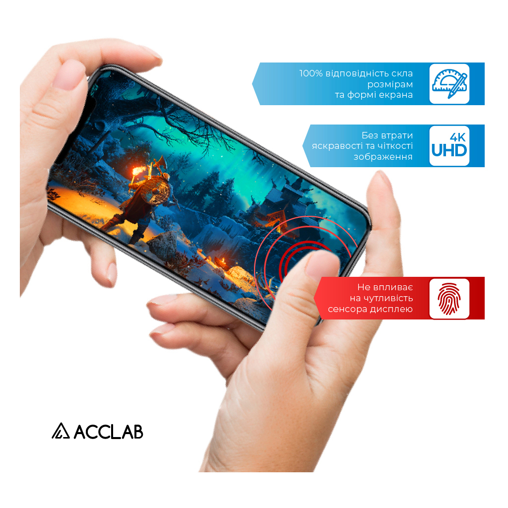 Стекло защитное ACCLAB Full Glue MOTO EDGE 30 Pro 5G (1283126528545) - 5
