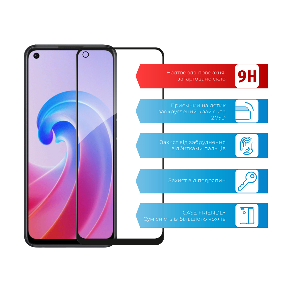 Стекло защитное ACCLAB Full Glue Oppo A96 (1283126522147) - 1