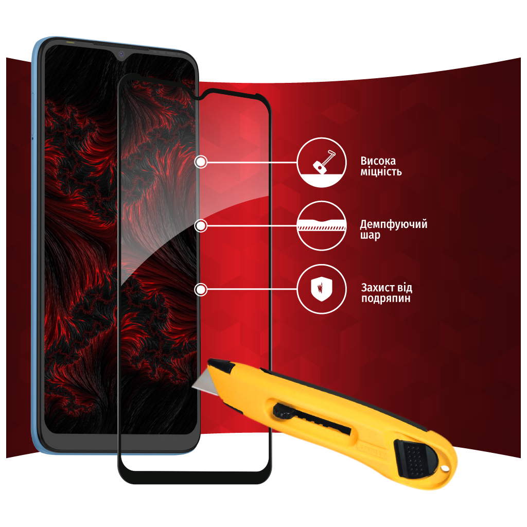 Стекло защитное Intaleo Full Glue Tecno Pop 5 LTE (1283126535376) - 3