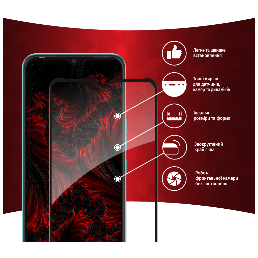 Стекло защитное Intaleo Full Glue Tecno Spark 8 (1283126533099) - 1