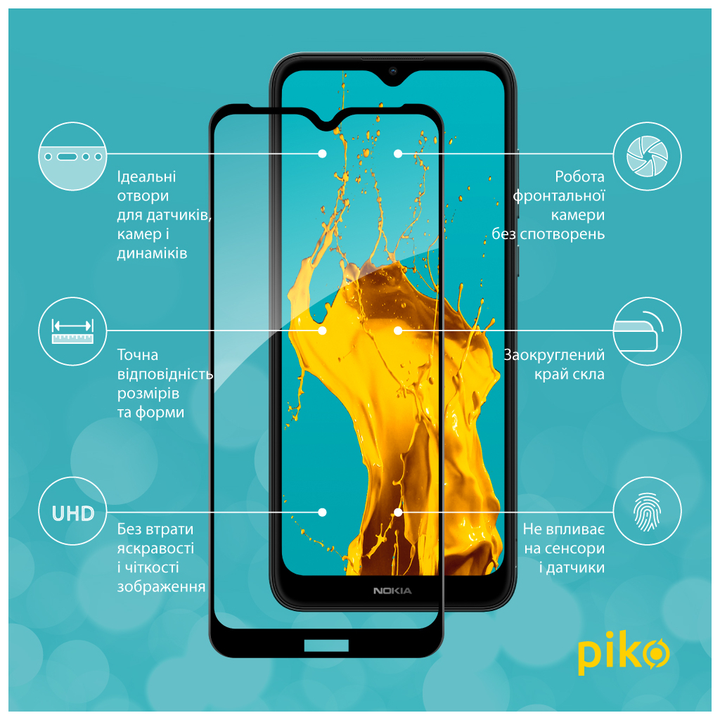 Стекло защитное Piko Full Glue Nokia C30 4G (1283126528835) - 2