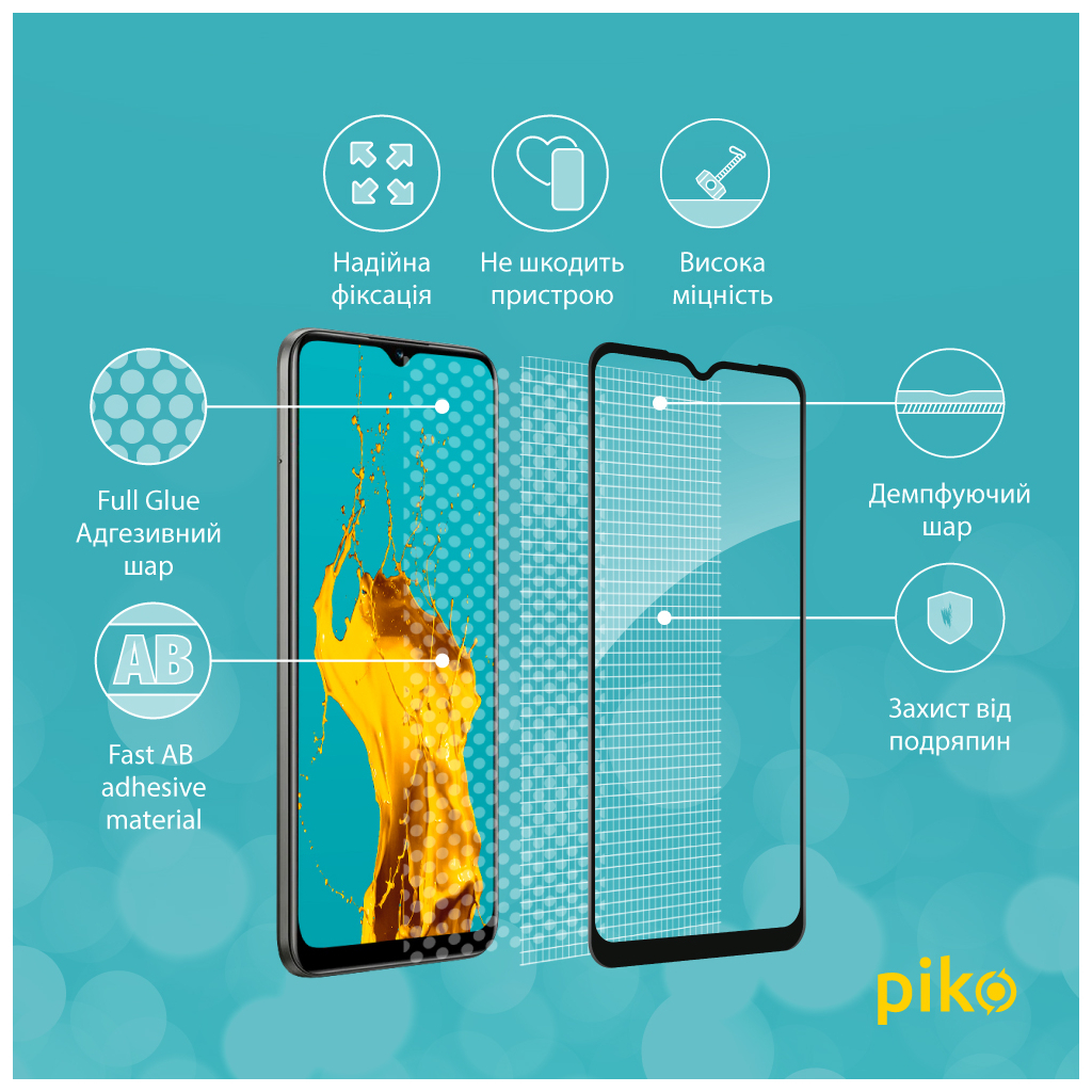 Стекло защитное Piko Full Glue RealMe C25Y (1283126519284) - 2