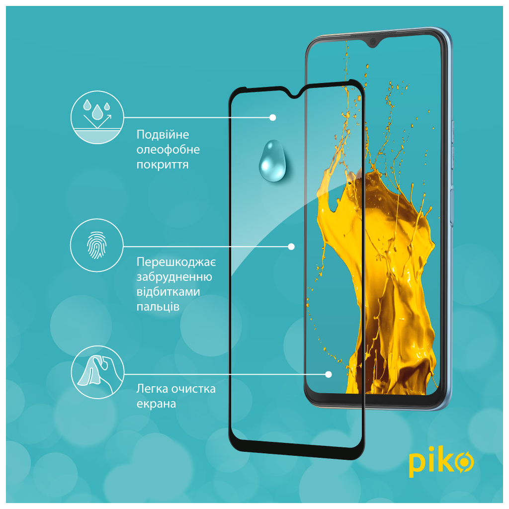 Стекло защитное Piko Full Glue Tecno Pop 5 LTE (1283126535383) - 3