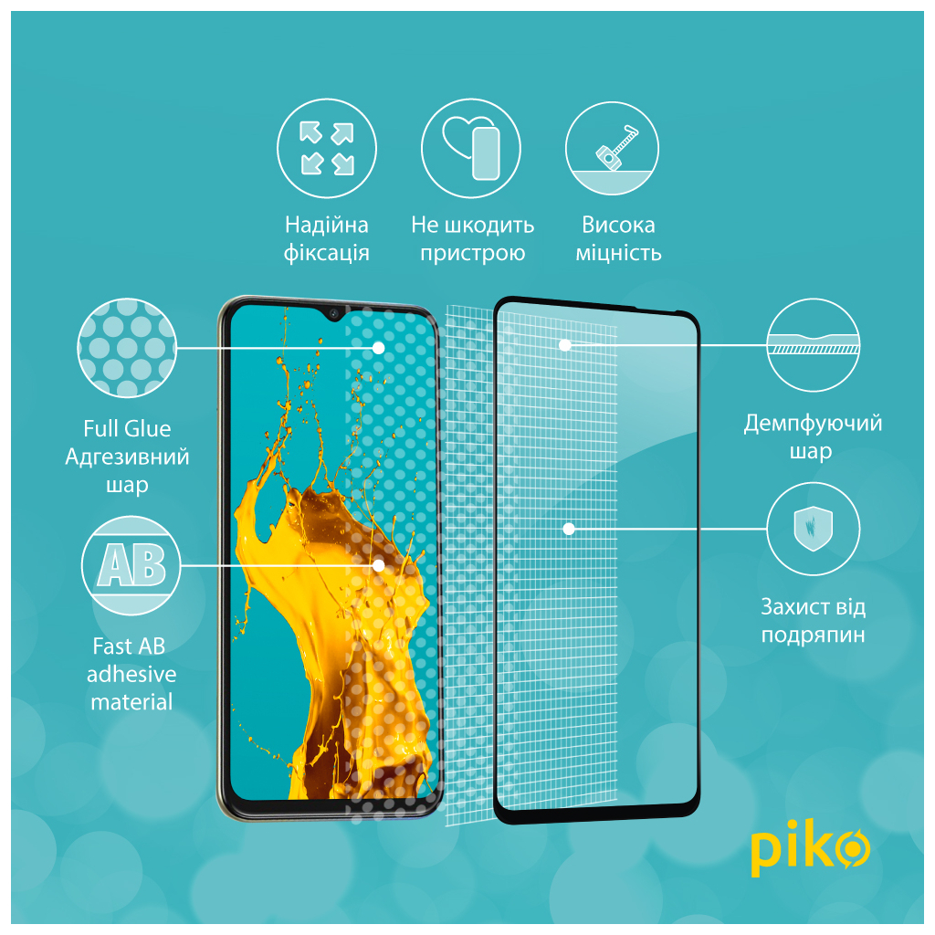 Стекло защитное Piko Full Glue Tecno Spark 8p (1283126533112) - 3