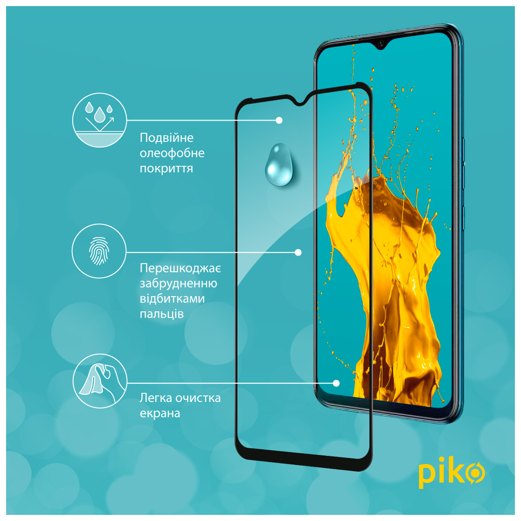 Стекло защитное Piko Full Glue Tecno Spark 8T (1283126542282) - 3