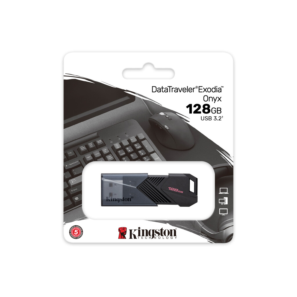 USB флеш накопитель Kingston USB3.2 128GB Kingston DataTraveler Exodia Onyx (DTXON/128GB) - 11