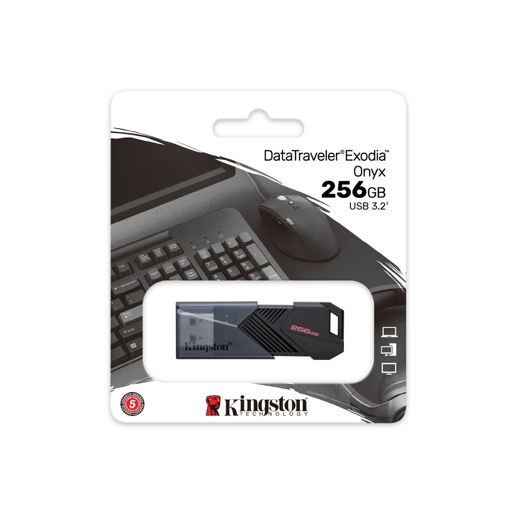 USB флеш накопитель Kingston USB3.2 256GB Kingston DataTraveler Exodia Onyx (DTXON/256GB) - 11