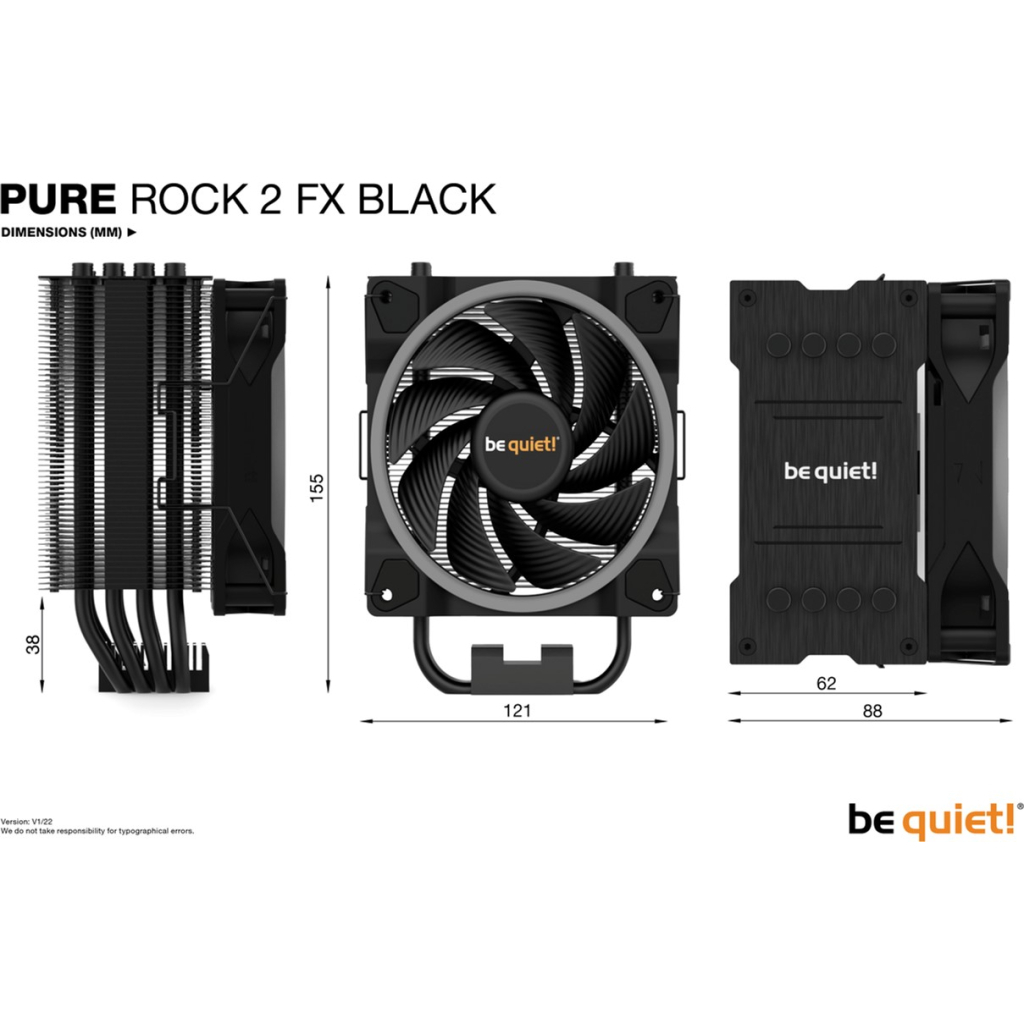 Кулер для процессора Be quiet! PURE ROCK 2 FX Black (BK033) - 6