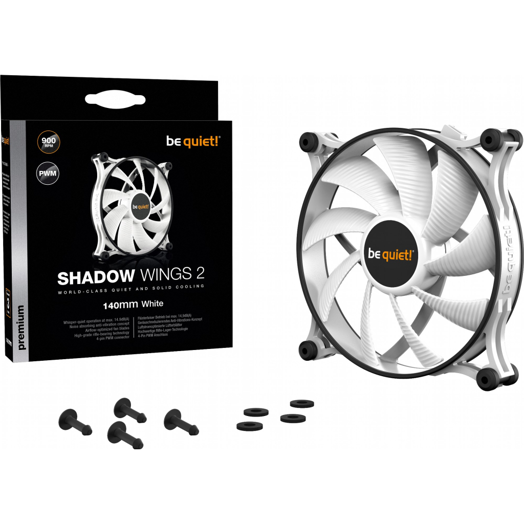 Кулер для корпуса Be quiet! SHADOW WINGS 2 PWM White (BL091) - 4