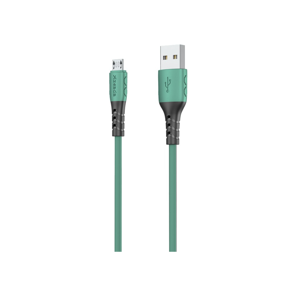 Дата кабель USB 2.0 AM to Micro 5P 1.0m PD-B51m Green Proda (PD-B51m-GR) - 1