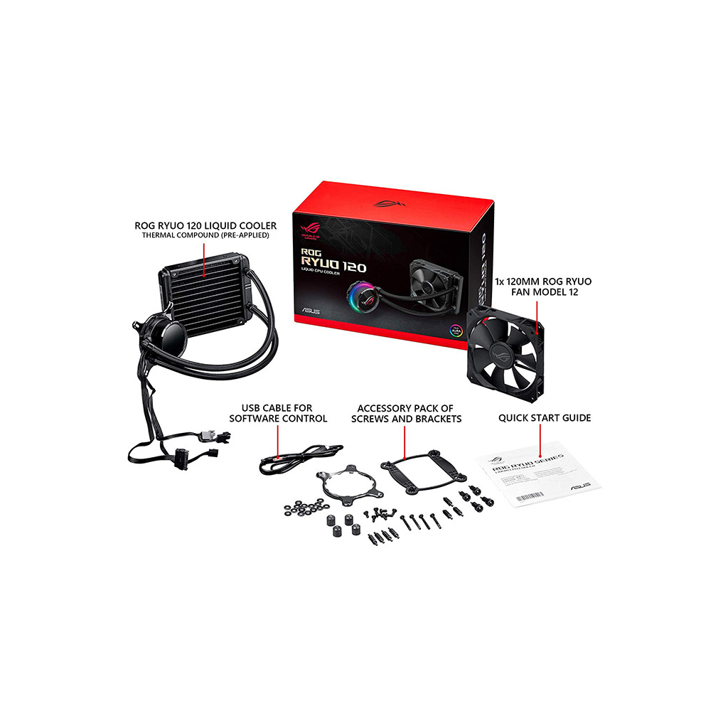 Система водного охлаждения ASUS ROG-RYUO-120 (90RC0010-M0UAY0) - 3