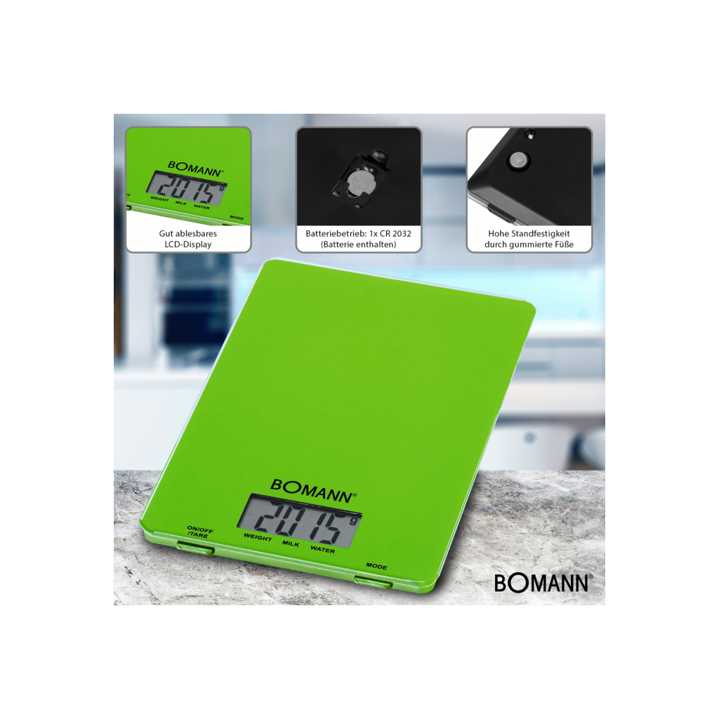 Весы кухонные Bomann KW 1515 CB green (KW1515CB green) - 4