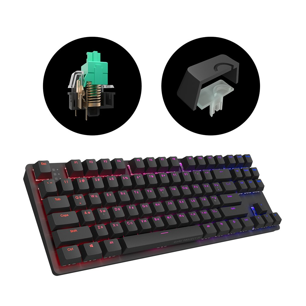 Клавиатура Dark Project One KD87A ABS G3MS Mechanical Sapphire USB Black (DPO-KD-87A-000300-GMT) - 6