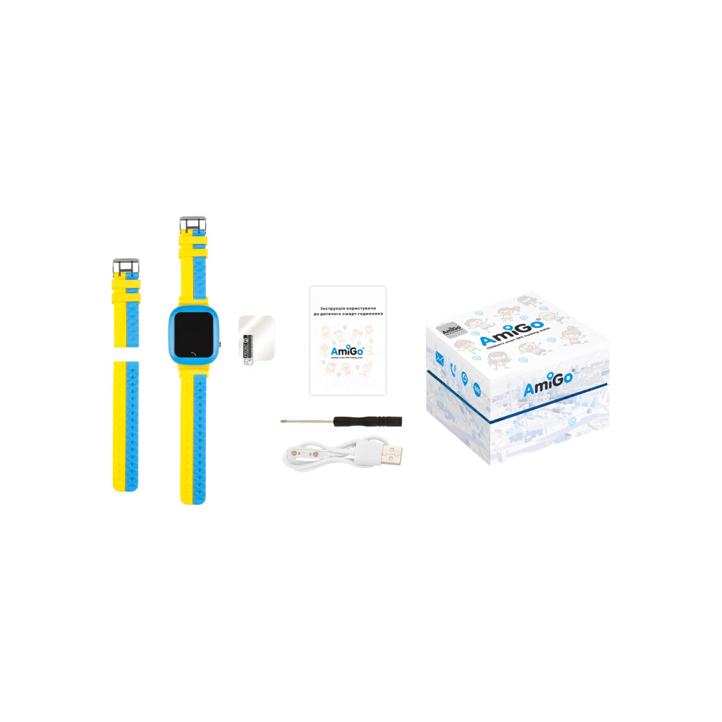 Смарт-часы Amigo GO004 GLORY Splashproof Camera+LED Blue-Yellow (GO004 Splashproof Camera+LED Blue-Yellow) - 5 Смарт-часы Amigo GO004 GLORY Splashproof Camera+LED Blue-Yellow (GO004 Splashproof Camera+LED Blue-Yellow) - 5