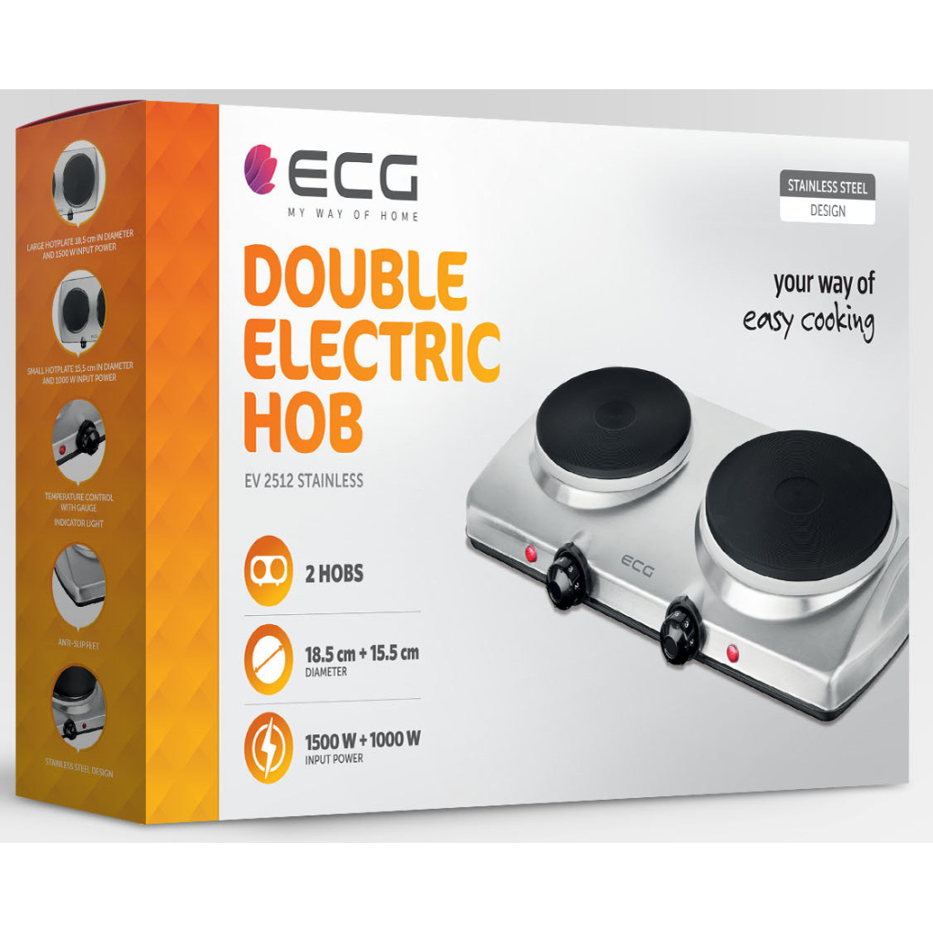 Настольная плита ECG EV 2512 Stainless - 6