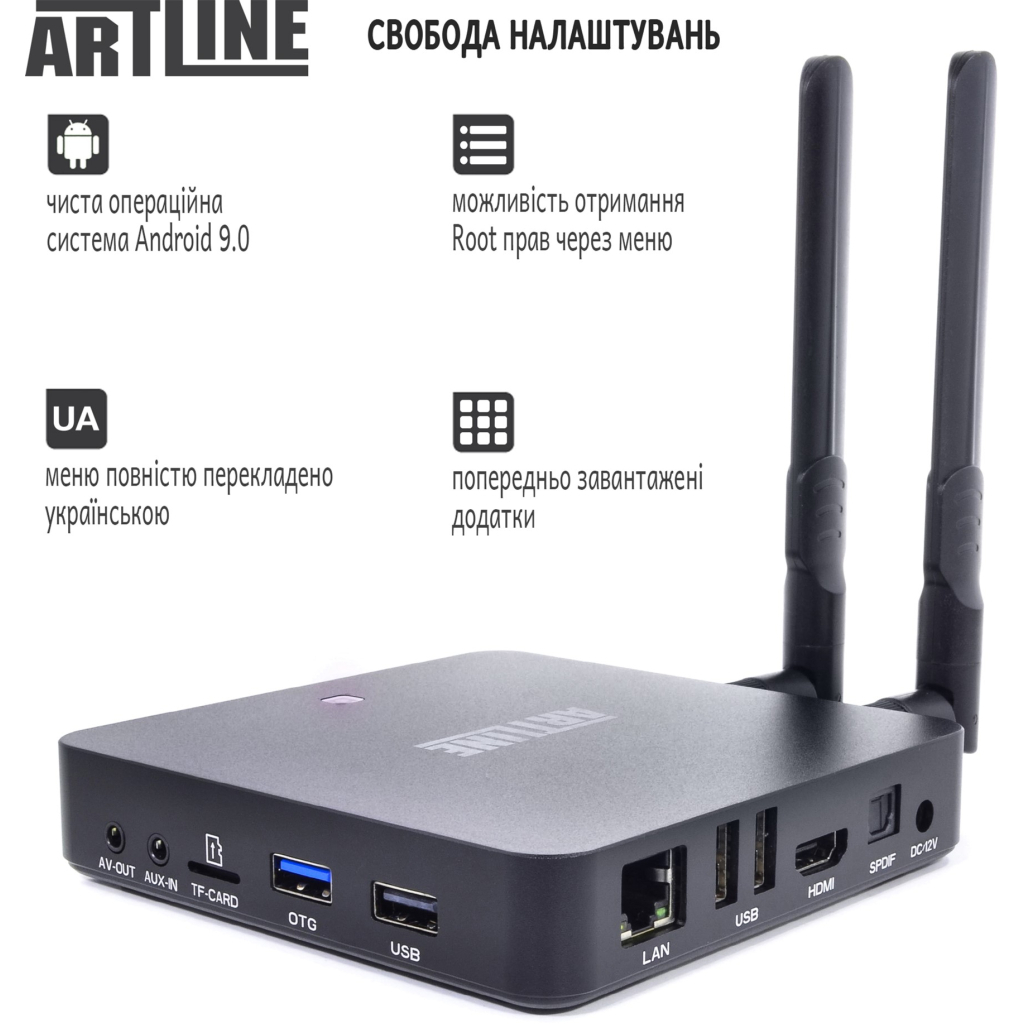 Медиаплеер Artline TvBox KM6 (KM6) - 2