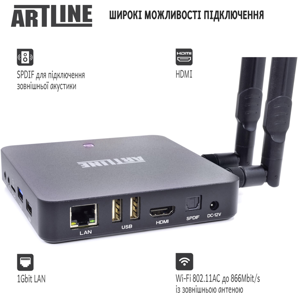 Медиаплеер Artline TvBox KM6 (KM6) - 4