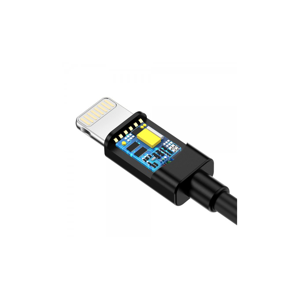 Дата кабель USB 2.0 AM to Lightning 1.8m 2.1A MFI Black Choetech (IP0027-BK) - 3