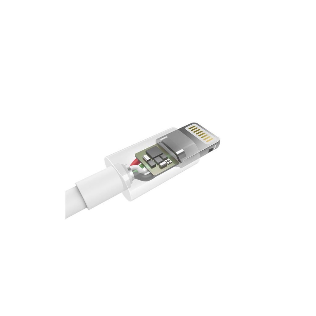 Дата кабель USB 2.0 AM to Lightning 1.8m 2.1A MFI White Choetech (IP0027-WH) - 4