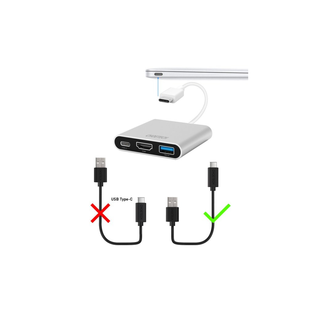 Дата кабель USB 2.0 AM to Type-C 1.0m Choetech (AC0002) - 8